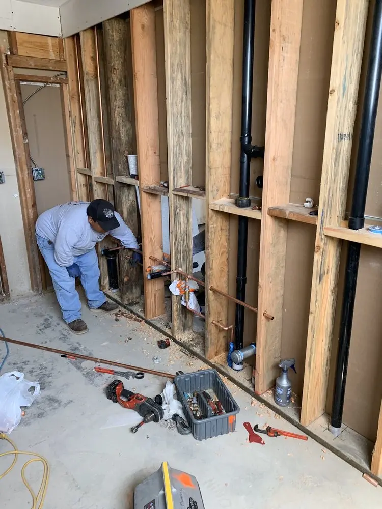 Commercial rough-in plumbing for Trenchless Sewer Repair in West Moorestown